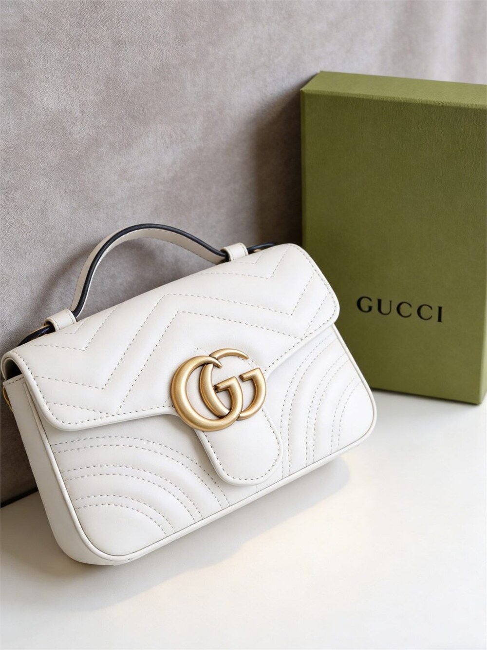 Gucci GG Marmont Mini Top Handle Bag - Picture 3 of 6